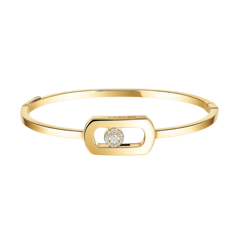 Messika 18k Yellow Gold So Move Diamond Bangle